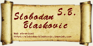 Slobodan Blašković vizit kartica